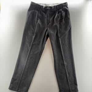 Irvine Park Pants Cashmere Wool Blend Men’s Size 40L Gray Pleated Front Cuffs